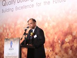 Ir Prof. Paul Pang, Chairman of Jury Panel of QBA2012, is delivering speech. 
